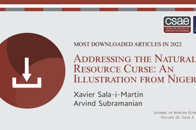Most downloaded article from the Journal of African Economies graphic 2022