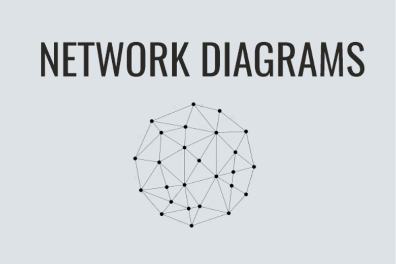 Network Diagrams Graphic with sphere grid