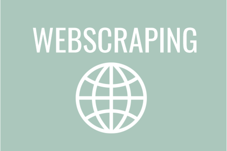 Webscraping with internet icon