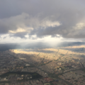 An aerial view of Bogota city