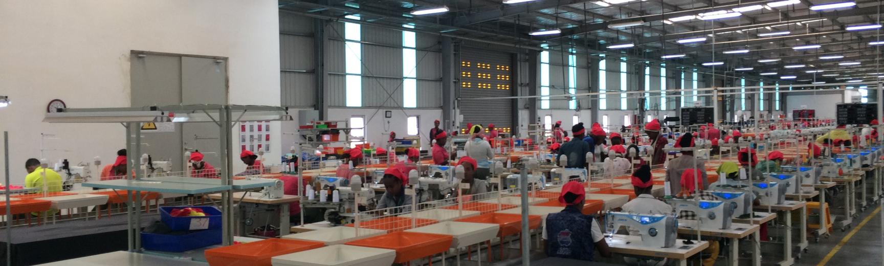 Busy factory floor in addis ababa