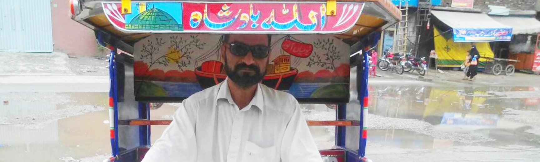 Man in Rickshaw in Lahore