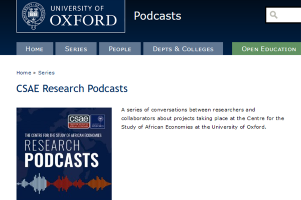 University of Oxford Podcasts Homepage screenshot