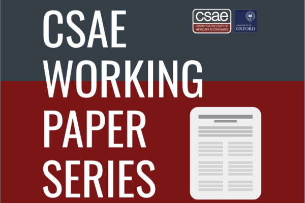 csae working papers red and grey graphic with document icon and csae logo