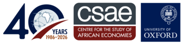 40th anniversary logo for CSAE with original CSAE logo and University of Oxford logo