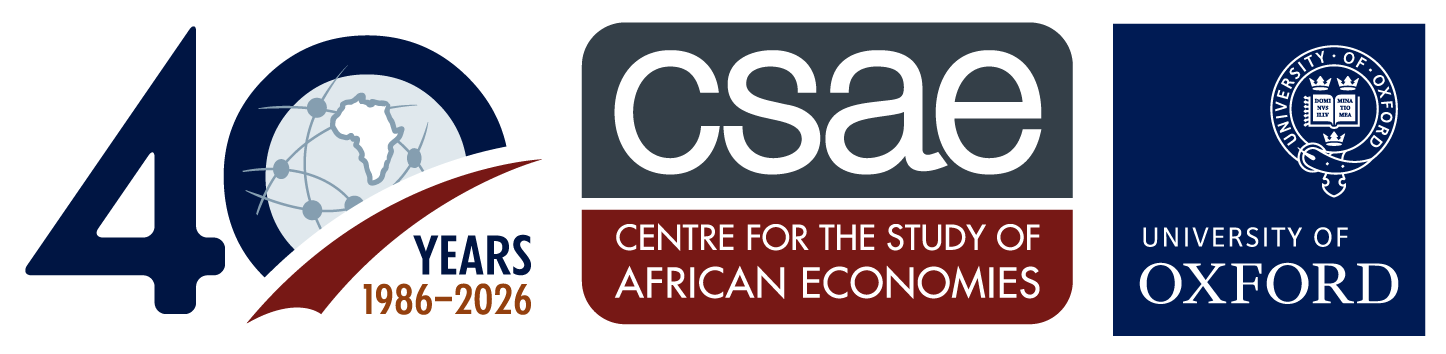 40th anniversary logo for CSAE with original CSAE logo and University of Oxford logo