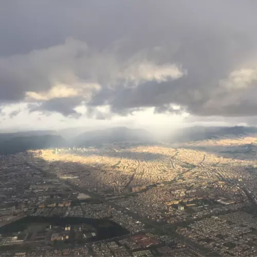 An aerial view of Bogota city