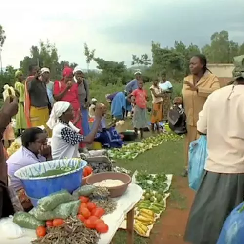 Women at outdoor market in Western Kenya