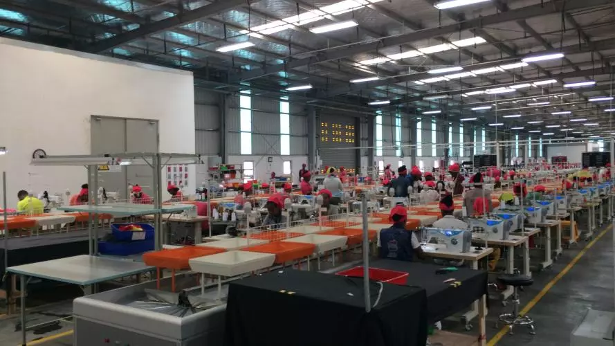 Busy factory floor in addis ababa
