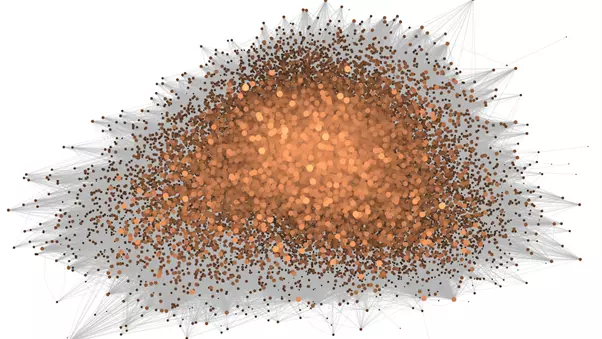 Graph depicting the network of formal firms in Kenya