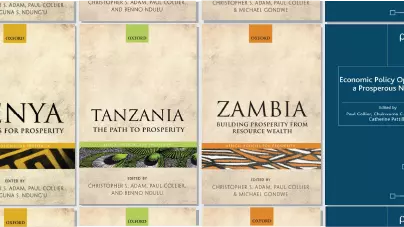 Front cover of four books on Kenya, Tanzania, Zambia and Nigeria