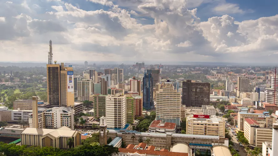 Aerial view of Nairobi's Business District