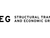 STEG logo with orange and blue circle shapes