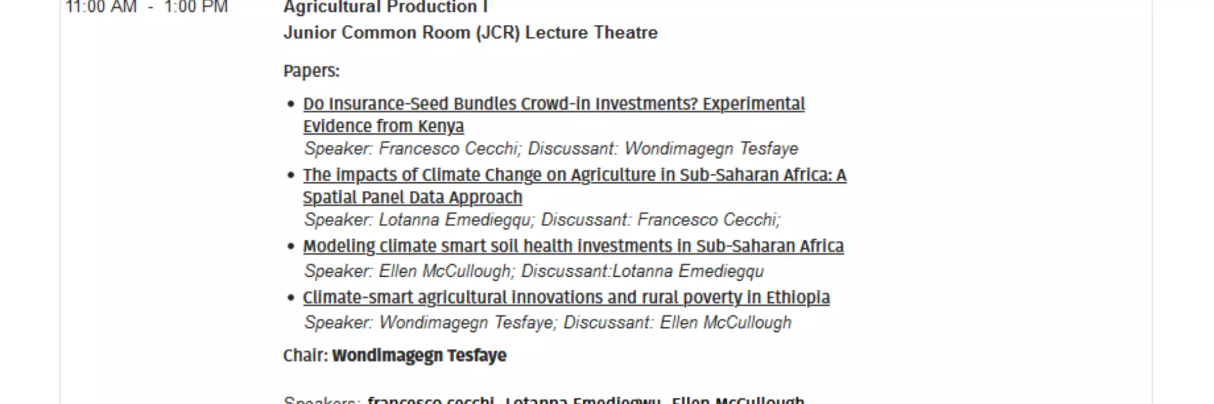 CSAE Conference 2020 programme image