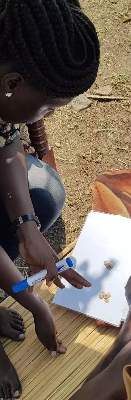Survey being conducted between two people