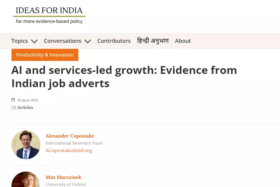 Screenshot for Ideas for India blog post