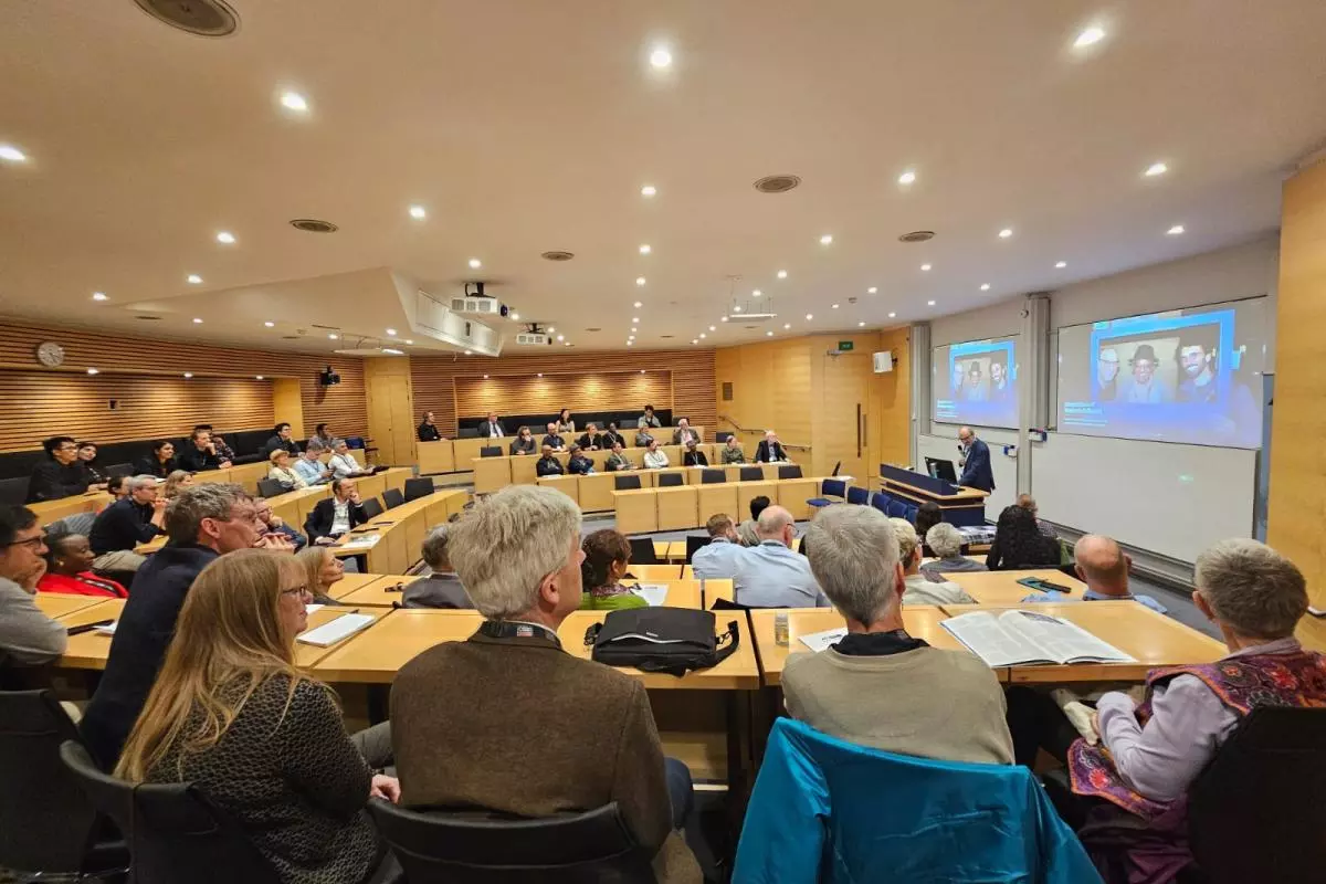 full lecture theatre at CSAE 40th anniversary event