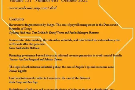 African Affairs Volume 121, Issue 485, October 2022 Cover