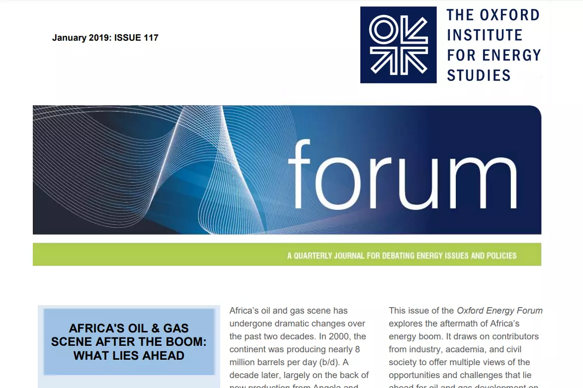 Governing African Oil: Boom-Era Institutional and Political Innovation" Extractive Industries and Society SCREENSHOT
