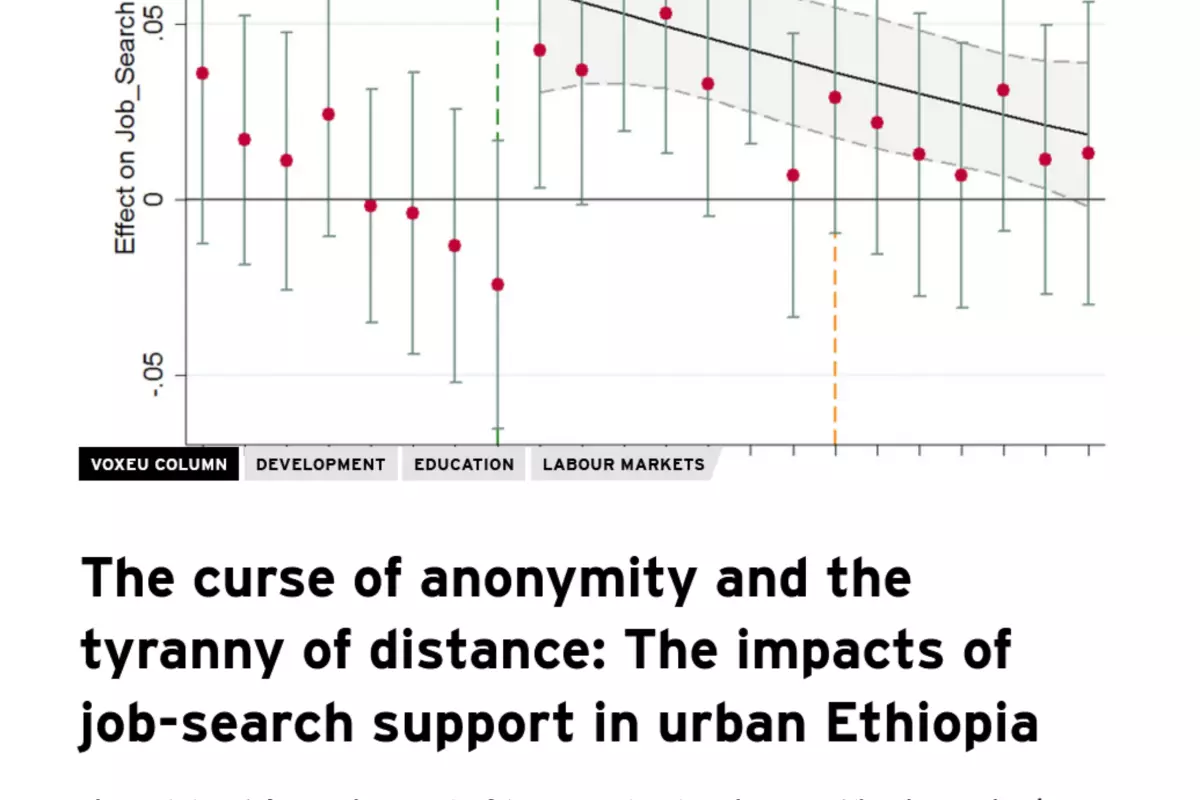 Screenshot of The curse of anonymity and the tyranny of distance: The impacts of job-search support in urban Ethiopia