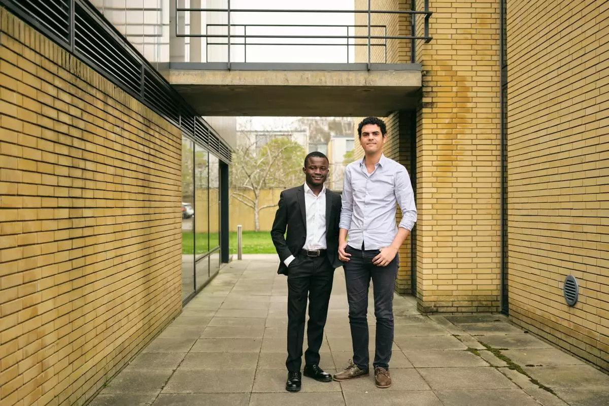 Photo of Karim Boudlal and Thomas Amoani at St Catz College 2025